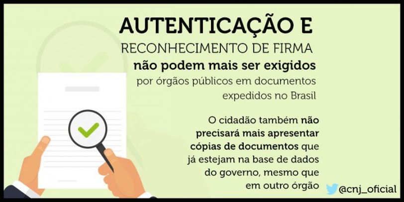 FIM DA OBRIGATORIEDADE DE RECONHECIMENTO DE FIRMA